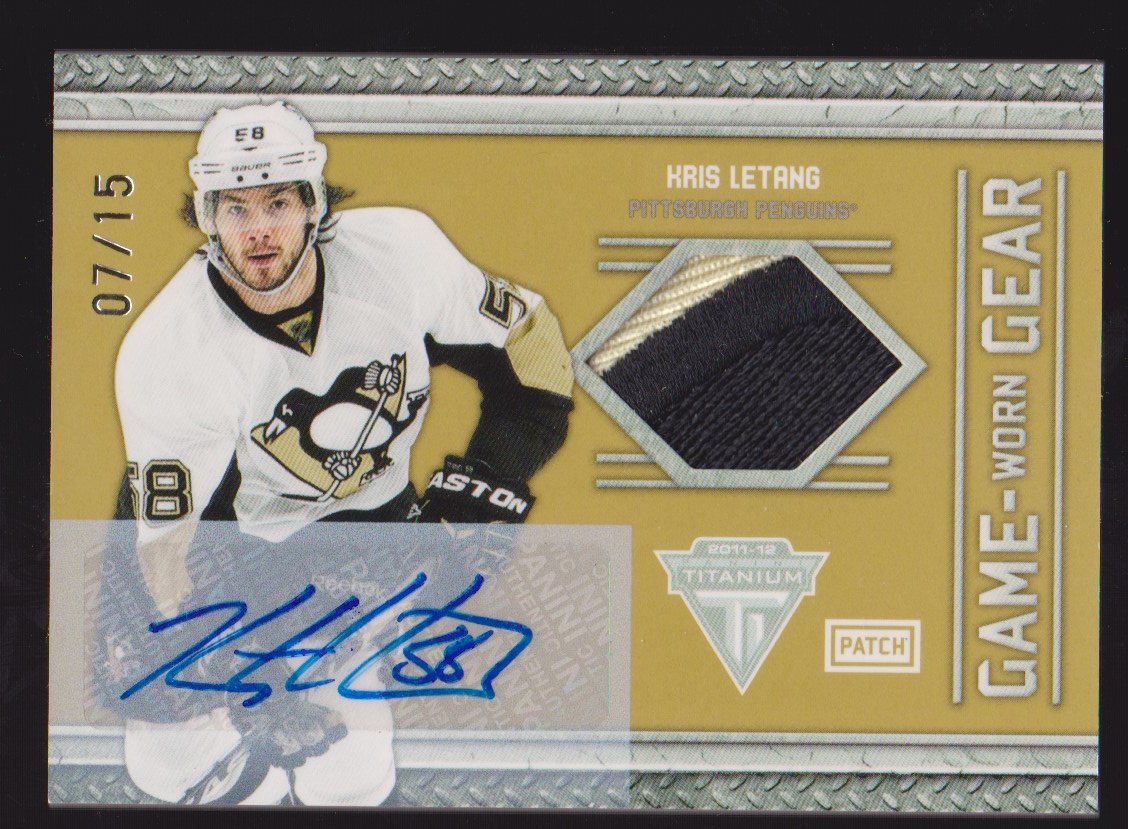 (image for) 2011-12 Titanium Game Worn Gear Auto Patch #58 Kris Letang /15